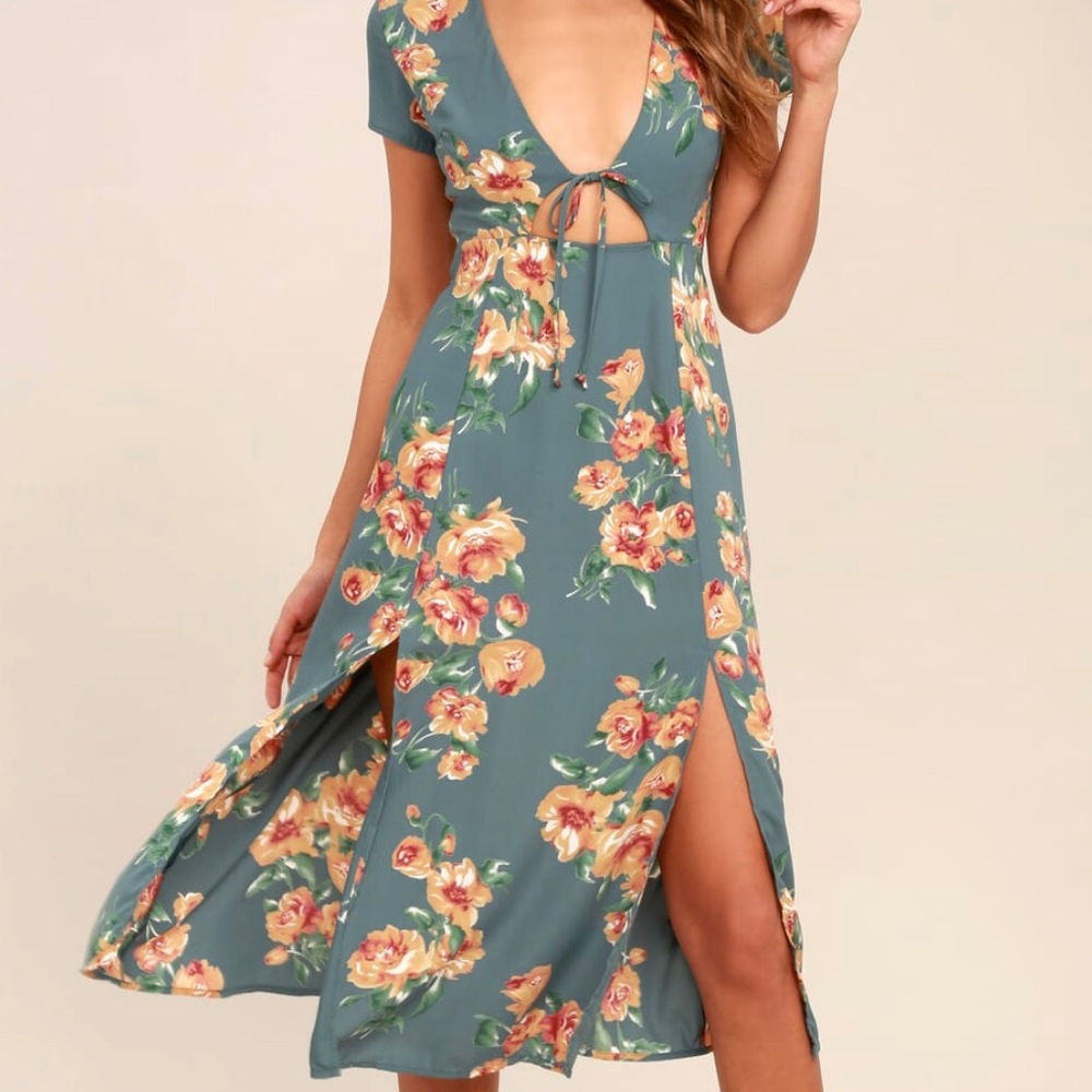 Floral Print Midi Dress